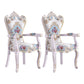 European Style Birch Solid Back Arm Chair Leather Dining Chair with White Legs Purple 2 Piece Set Clearhalo ' kitchen&dining_furn' 'Dining Chairs' 'Dining Tables & Seating' 'dining_chair' 'furn' 'furn_dining_chair' 'Furniture' 'furniture_dining_chair' 'Kitchen & Dining Furniture' 'kitchen' 3702131