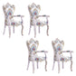 European Style Birch Solid Back Arm Chair Leather Dining Chair with White Legs Purple 4 Piece Set Clearhalo ' kitchen&dining_furn' 'Dining Chairs' 'Dining Tables & Seating' 'dining_chair' 'furn' 'furn_dining_chair' 'Furniture' 'furniture_dining_chair' 'Kitchen & Dining Furniture' 'kitchen' 3702134