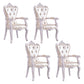 European Style Birch Solid Back Arm Chair Leather Dining Chair with White Legs Apricot 4 Piece Set Clearhalo ' kitchen&dining_furn' 'Dining Chairs' 'Dining Tables & Seating' 'dining_chair' 'furn' 'furn_dining_chair' 'Furniture' 'furniture_dining_chair' 'Kitchen & Dining Furniture' 'kitchen' 3702150