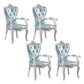 European Style Birch Solid Back Arm Chair Leather Dining Chair with White Legs Blue 4 Piece Set Clearhalo ' kitchen&dining_furn' 'Dining Chairs' 'Dining Tables & Seating' 'dining_chair' 'furn' 'furn_dining_chair' 'Furniture' 'furniture_dining_chair' 'Kitchen & Dining Furniture' 'kitchen' 3702153