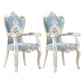 European Style Birch Solid Back Arm Chair Leather Dining Chair with White Legs Sky Blue 2 Piece Set Clearhalo ' kitchen&dining_furn' 'Dining Chairs' 'Dining Tables & Seating' 'dining_chair' 'furn' 'furn_dining_chair' 'Furniture' 'furniture_dining_chair' 'Kitchen & Dining Furniture' 'kitchen' 3702163