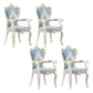 European Style Birch Solid Back Arm Chair Leather Dining Chair with White Legs Sky Blue 4 Piece Set Clearhalo ' kitchen&dining_furn' 'Dining Chairs' 'Dining Tables & Seating' 'dining_chair' 'furn' 'furn_dining_chair' 'Furniture' 'furniture_dining_chair' 'Kitchen & Dining Furniture' 'kitchen' 3702164