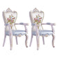 European Style Birch Solid Back Arm Chair Leather Dining Chair with White Legs Light Blue 2 Piece Set Clearhalo ' kitchen&dining_furn' 'Dining Chairs' 'Dining Tables & Seating' 'dining_chair' 'furn' 'furn_dining_chair' 'Furniture' 'furniture_dining_chair' 'Kitchen & Dining Furniture' 'kitchen' 3702172