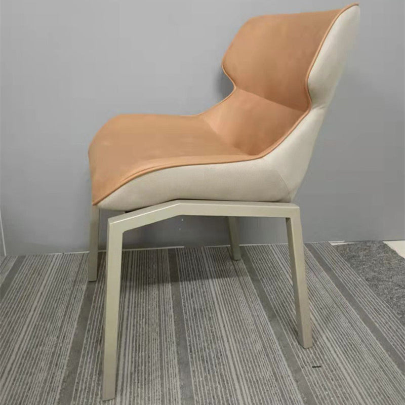 Glam Style Metal Chairs Set Solid Back Side Kitchen Dining Room Chairs Clearhalo ' kitchen&dining_furn' 'Dining Chairs' 'Dining Tables & Seating' 'dining_chair' 'furn' 'furn_dining_chair' 'Furniture' 'furniture_dining_chair' 'Kitchen & Dining Furniture' 'kitchen' 3702174