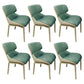 Glam Style Metal Chairs Set Solid Back Side Kitchen Dining Room Chairs Green 6 Piece Set Clearhalo ' kitchen&dining_furn' 'Dining Chairs' 'Dining Tables & Seating' 'dining_chair' 'furn' 'furn_dining_chair' 'Furniture' 'furniture_dining_chair' 'Kitchen & Dining Furniture' 'kitchen' 3702178