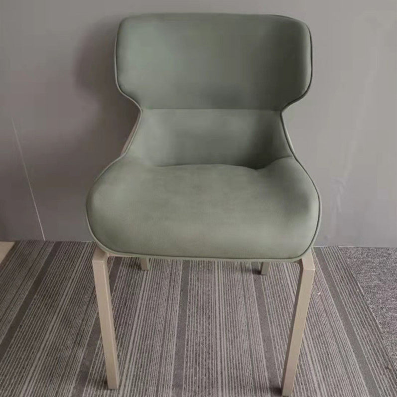 Glam Style Metal Chairs Set Solid Back Side Kitchen Dining Room Chairs Clearhalo ' kitchen&dining_furn' 'Dining Chairs' 'Dining Tables & Seating' 'dining_chair' 'furn' 'furn_dining_chair' 'Furniture' 'furniture_dining_chair' 'Kitchen & Dining Furniture' 'kitchen' 3702179