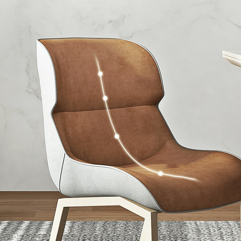 Glam Style Metal Chairs Set Solid Back Side Kitchen Dining Room Chairs Clearhalo ' kitchen&dining_furn' 'Dining Chairs' 'Dining Tables & Seating' 'dining_chair' 'furn' 'furn_dining_chair' 'Furniture' 'furniture_dining_chair' 'Kitchen & Dining Furniture' 'kitchen' 3702181