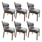 Glam Style Metal Chairs Set Solid Back Side Kitchen Dining Room Chairs Blue 6 Piece Set Clearhalo ' kitchen&dining_furn' 'Dining Chairs' 'Dining Tables & Seating' 'dining_chair' 'furn' 'furn_dining_chair' 'Furniture' 'furniture_dining_chair' 'Kitchen & Dining Furniture' 'kitchen' 3702194