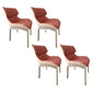 Glam Style Metal Chairs Set Solid Back Side Kitchen Dining Room Chairs Red 4 Piece Set Clearhalo ' kitchen&dining_furn' 'Dining Chairs' 'Dining Tables & Seating' 'dining_chair' 'furn' 'furn_dining_chair' 'Furniture' 'furniture_dining_chair' 'Kitchen & Dining Furniture' 'kitchen' 3702196
