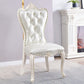European Style Birch Parsons Side Chair Light Color Leather Dining Chair with White Legs White 1 Piece Clearhalo ' kitchen&dining_furn' 'Dining Chairs' 'Dining Tables & Seating' 'dining_chair' 'furn' 'furn_dining_chair' 'Furniture' 'furniture_dining_chair' 'Kitchen & Dining Furniture' 'kitchen' 3702253