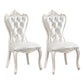 European Style Birch Parsons Side Chair Light Color Leather Dining Chair with White Legs White 2 Piece Set Clearhalo ' kitchen&dining_furn' 'Dining Chairs' 'Dining Tables & Seating' 'dining_chair' 'furn' 'furn_dining_chair' 'Furniture' 'furniture_dining_chair' 'Kitchen & Dining Furniture' 'kitchen' 3702255