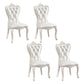 European Style Birch Parsons Side Chair Light Color Leather Dining Chair with White Legs White 4 Piece Set Clearhalo ' kitchen&dining_furn' 'Dining Chairs' 'Dining Tables & Seating' 'dining_chair' 'furn' 'furn_dining_chair' 'Furniture' 'furniture_dining_chair' 'Kitchen & Dining Furniture' 'kitchen' 3702258