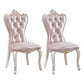 European Style Birch Parsons Side Chair Light Color Leather Dining Chair with White Legs Pink 2 Piece Set Clearhalo ' kitchen&dining_furn' 'Dining Chairs' 'Dining Tables & Seating' 'dining_chair' 'furn' 'furn_dining_chair' 'Furniture' 'furniture_dining_chair' 'Kitchen & Dining Furniture' 'kitchen' 3702260