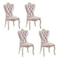 European Style Birch Parsons Side Chair Light Color Leather Dining Chair with White Legs Pink 4 Piece Set Clearhalo ' kitchen&dining_furn' 'Dining Chairs' 'Dining Tables & Seating' 'dining_chair' 'furn' 'furn_dining_chair' 'Furniture' 'furniture_dining_chair' 'Kitchen & Dining Furniture' 'kitchen' 3702261