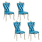 European Style Birch Parsons Side Chair Light Color Leather Dining Chair with White Legs Blue 4 Piece Set Clearhalo ' kitchen&dining_furn' 'Dining Chairs' 'Dining Tables & Seating' 'dining_chair' 'furn' 'furn_dining_chair' 'Furniture' 'furniture_dining_chair' 'Kitchen & Dining Furniture' 'kitchen' 3702267