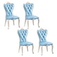 European Style Birch Parsons Side Chair Light Color Leather Dining Chair with White Legs Dark Blue 4 Piece Set Clearhalo ' kitchen&dining_furn' 'Dining Chairs' 'Dining Tables & Seating' 'dining_chair' 'furn' 'furn_dining_chair' 'Furniture' 'furniture_dining_chair' 'Kitchen & Dining Furniture' 'kitchen' 3702270