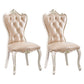 European Style Birch Parsons Side Chair Light Color Leather Dining Chair with White Legs Champagne 2 Piece Set Clearhalo ' kitchen&dining_furn' 'Dining Chairs' 'Dining Tables & Seating' 'dining_chair' 'furn' 'furn_dining_chair' 'Furniture' 'furniture_dining_chair' 'Kitchen & Dining Furniture' 'kitchen' 3702272