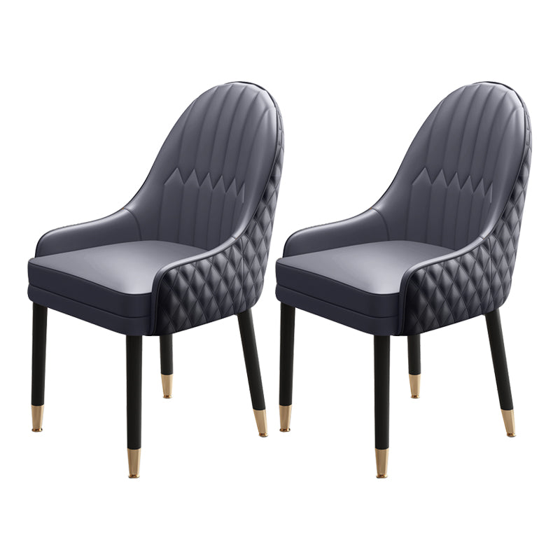 Scandinavian Style Wood Dining Chairs Dining Room Parsons Cushioned Chair with Arm Gray Black 2 Piece Set Clearhalo ' kitchen&dining_furn' 'Dining Chairs' 'Dining Tables & Seating' 'dining_chair' 'furn' 'furn_dining_chair' 'Furniture' 'furniture_dining_chair' 'Kitchen & Dining Furniture' 'kitchen' 3702282