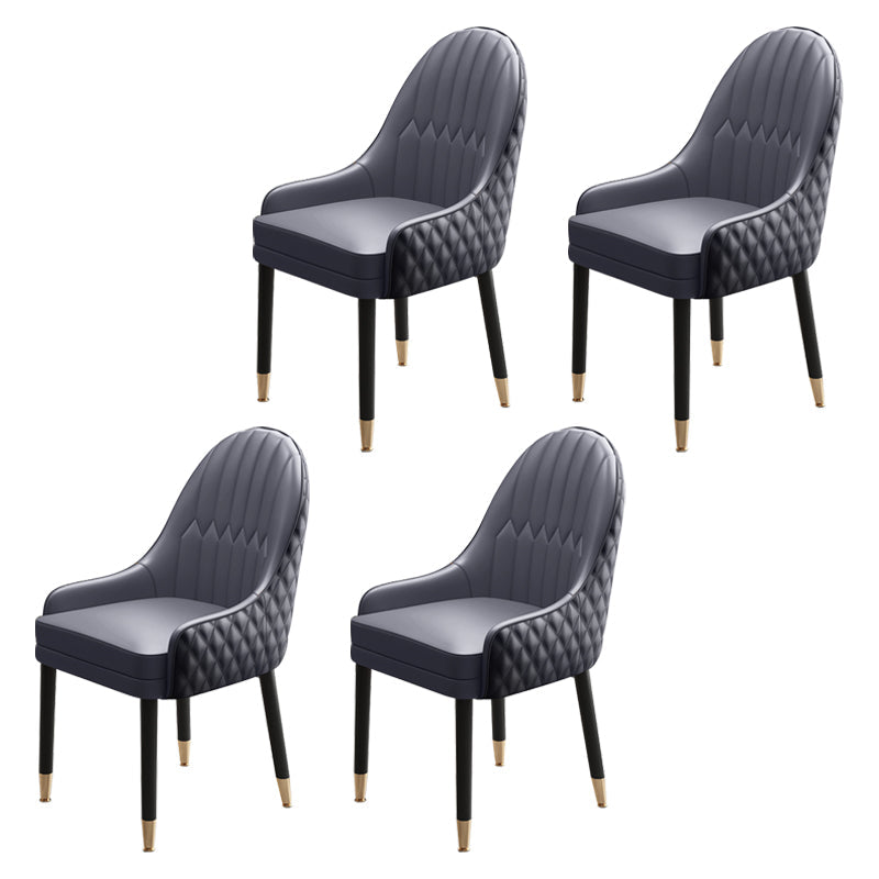 Scandinavian Style Wood Dining Chairs Dining Room Parsons Cushioned Chair with Arm Gray Black 4 Piece Set Clearhalo ' kitchen&dining_furn' 'Dining Chairs' 'Dining Tables & Seating' 'dining_chair' 'furn' 'furn_dining_chair' 'Furniture' 'furniture_dining_chair' 'Kitchen & Dining Furniture' 'kitchen' 3702284