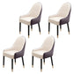 Scandinavian Style Wood Dining Chairs Dining Room Parsons Cushioned Chair with Arm Beige-Coffee 4 Piece Set Clearhalo ' kitchen&dining_furn' 'Dining Chairs' 'Dining Tables & Seating' 'dining_chair' 'furn' 'furn_dining_chair' 'Furniture' 'furniture_dining_chair' 'Kitchen & Dining Furniture' 'kitchen' 3702290