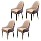 Scandinavian Style Wood Dining Chairs Dining Room Parsons Cushioned Chair with Arm Brown-Khaki 4 Piece Set Clearhalo ' kitchen&dining_furn' 'Dining Chairs' 'Dining Tables & Seating' 'dining_chair' 'furn' 'furn_dining_chair' 'Furniture' 'furniture_dining_chair' 'Kitchen & Dining Furniture' 'kitchen' 3702296