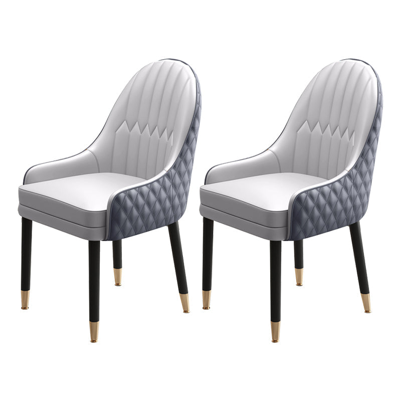 Scandinavian Style Wood Dining Chairs Dining Room Parsons Cushioned Chair with Arm Silver Gray 2 Piece Set Clearhalo ' kitchen&dining_furn' 'Dining Chairs' 'Dining Tables & Seating' 'dining_chair' 'furn' 'furn_dining_chair' 'Furniture' 'furniture_dining_chair' 'Kitchen & Dining Furniture' 'kitchen' 3702298