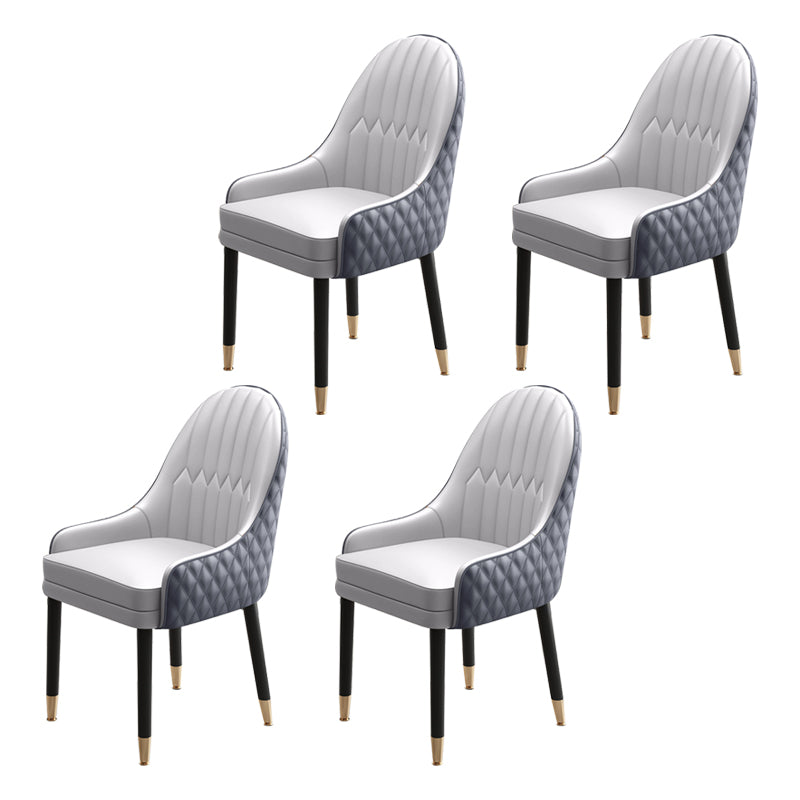 Scandinavian Style Wood Dining Chairs Dining Room Parsons Cushioned Chair with Arm Silver Gray 4 Piece Set Clearhalo ' kitchen&dining_furn' 'Dining Chairs' 'Dining Tables & Seating' 'dining_chair' 'furn' 'furn_dining_chair' 'Furniture' 'furniture_dining_chair' 'Kitchen & Dining Furniture' 'kitchen' 3702299
