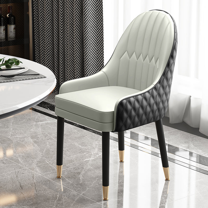 Scandinavian Style Wood Dining Chairs Dining Room Parsons Cushioned Chair with Arm Black-Gray 1 Piece Clearhalo ' kitchen&dining_furn' 'Dining Chairs' 'Dining Tables & Seating' 'dining_chair' 'furn' 'furn_dining_chair' 'Furniture' 'furniture_dining_chair' 'Kitchen & Dining Furniture' 'kitchen' 3702312