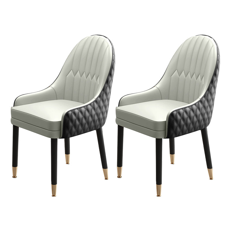 Scandinavian Style Wood Dining Chairs Dining Room Parsons Cushioned Chair with Arm Black-Gray 2 Piece Set Clearhalo ' kitchen&dining_furn' 'Dining Chairs' 'Dining Tables & Seating' 'dining_chair' 'furn' 'furn_dining_chair' 'Furniture' 'furniture_dining_chair' 'Kitchen & Dining Furniture' 'kitchen' 3702313