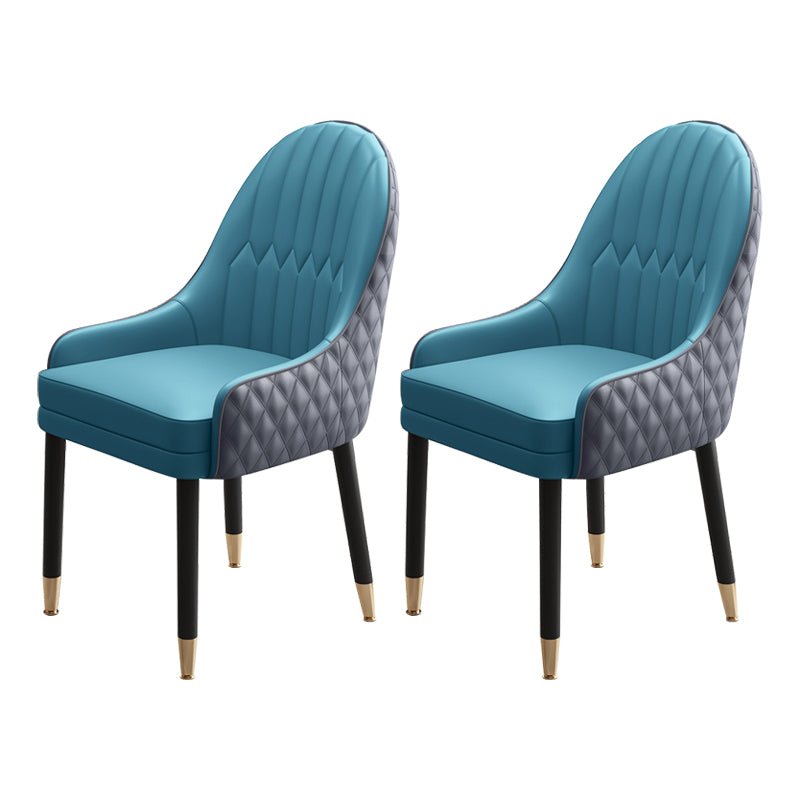Scandinavian Style Wood Dining Chairs Dining Room Parsons Cushioned Chair with Arm Blue-Gray 2 Piece Set Clearhalo ' kitchen&dining_furn' 'Dining Chairs' 'Dining Tables & Seating' 'dining_chair' 'furn' 'furn_dining_chair' 'Furniture' 'furniture_dining_chair' 'Kitchen & Dining Furniture' 'kitchen' 3702316
