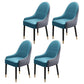 Scandinavian Style Wood Dining Chairs Dining Room Parsons Cushioned Chair with Arm Blue-Gray 4 Piece Set Clearhalo ' kitchen&dining_furn' 'Dining Chairs' 'Dining Tables & Seating' 'dining_chair' 'furn' 'furn_dining_chair' 'Furniture' 'furniture_dining_chair' 'Kitchen & Dining Furniture' 'kitchen' 3702317