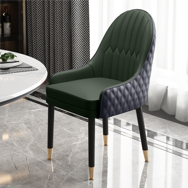 Scandinavian Style Wood Dining Chairs Dining Room Parsons Cushioned Chair with Arm Green-Black 1 Piece Clearhalo ' kitchen&dining_furn' 'Dining Chairs' 'Dining Tables & Seating' 'dining_chair' 'furn' 'furn_dining_chair' 'Furniture' 'furniture_dining_chair' 'Kitchen & Dining Furniture' 'kitchen' 3702321