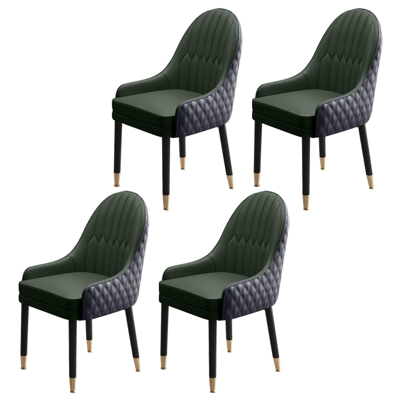 Scandinavian Style Wood Dining Chairs Dining Room Parsons Cushioned Chair with Arm Green-Black 4 Piece Set Clearhalo ' kitchen&dining_furn' 'Dining Chairs' 'Dining Tables & Seating' 'dining_chair' 'furn' 'furn_dining_chair' 'Furniture' 'furniture_dining_chair' 'Kitchen & Dining Furniture' 'kitchen' 3702323
