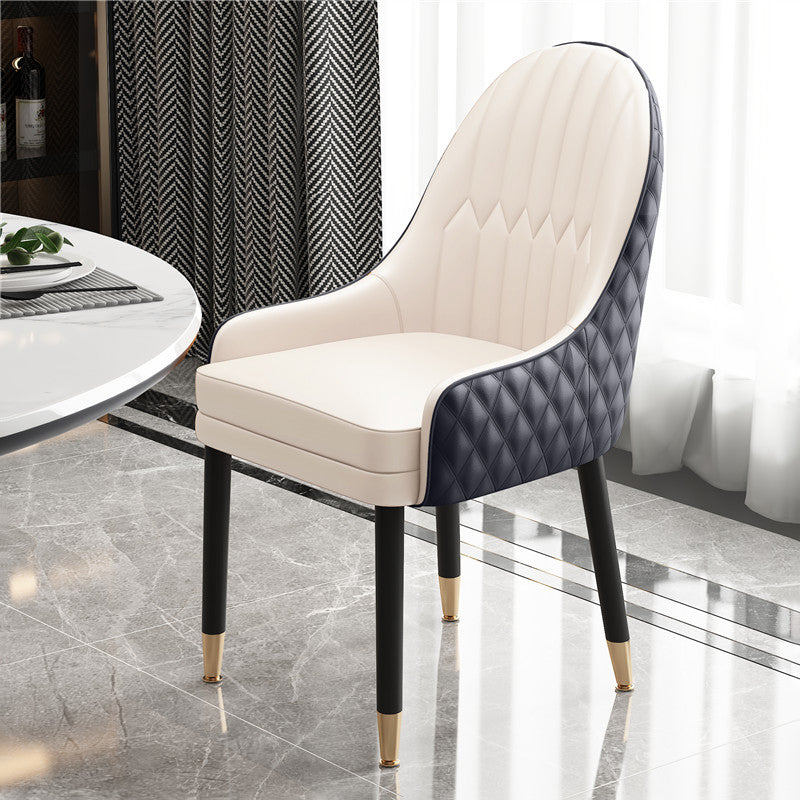 Scandinavian Style Wood Dining Chairs Dining Room Parsons Cushioned Chair with Arm Black-Apricot 1 Piece Clearhalo ' kitchen&dining_furn' 'Dining Chairs' 'Dining Tables & Seating' 'dining_chair' 'furn' 'furn_dining_chair' 'Furniture' 'furniture_dining_chair' 'Kitchen & Dining Furniture' 'kitchen' 3702324