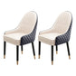 Scandinavian Style Wood Dining Chairs Dining Room Parsons Cushioned Chair with Arm Black-Apricot 2 Piece Set Clearhalo ' kitchen&dining_furn' 'Dining Chairs' 'Dining Tables & Seating' 'dining_chair' 'furn' 'furn_dining_chair' 'Furniture' 'furniture_dining_chair' 'Kitchen & Dining Furniture' 'kitchen' 3702325