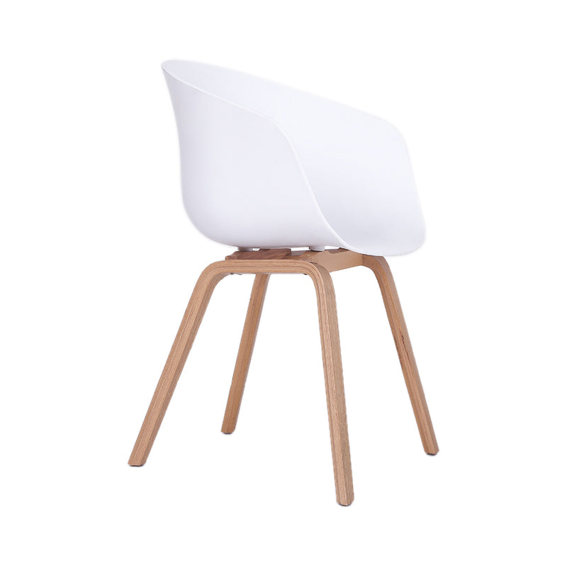 Glam Simple Design Plastic Dining Armless Chair Solid Back Dining Side Chairs White 1 Piece Clearhalo ' kitchen&dining_furn' 'Dining Chairs' 'Dining Tables & Seating' 'dining_chair' 'Furniture' 'furniture_dining_chair' 'Kitchen & Dining Furniture' 'kitchen' 3702336