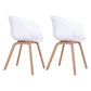 Glam Simple Design Plastic Dining Armless Chair Solid Back Dining Side Chairs White Set of 2 Clearhalo ' kitchen&dining_furn' 'Dining Chairs' 'Dining Tables & Seating' 'dining_chair' 'Furniture' 'furniture_dining_chair' 'Kitchen & Dining Furniture' 'kitchen' 3702339
