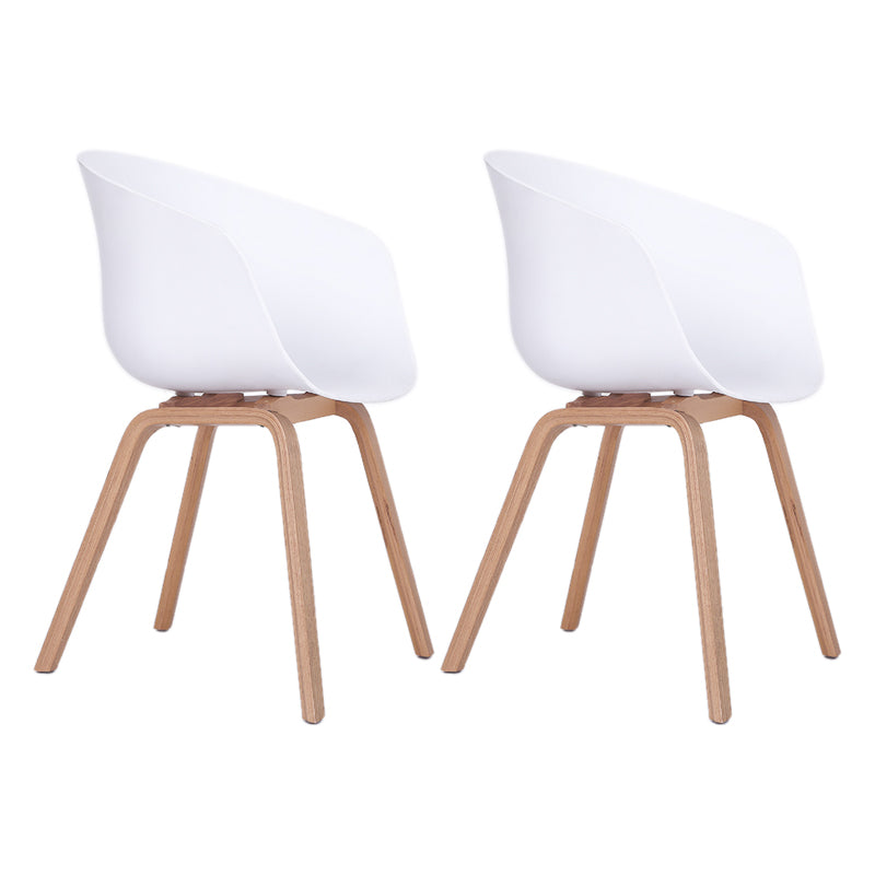 Glam Simple Design Plastic Dining Armless Chair Solid Back Dining Side Chairs White Set of 2 Clearhalo ' kitchen&dining_furn' 'Dining Chairs' 'Dining Tables & Seating' 'dining_chair' 'Furniture' 'furniture_dining_chair' 'Kitchen & Dining Furniture' 'kitchen' 3702339