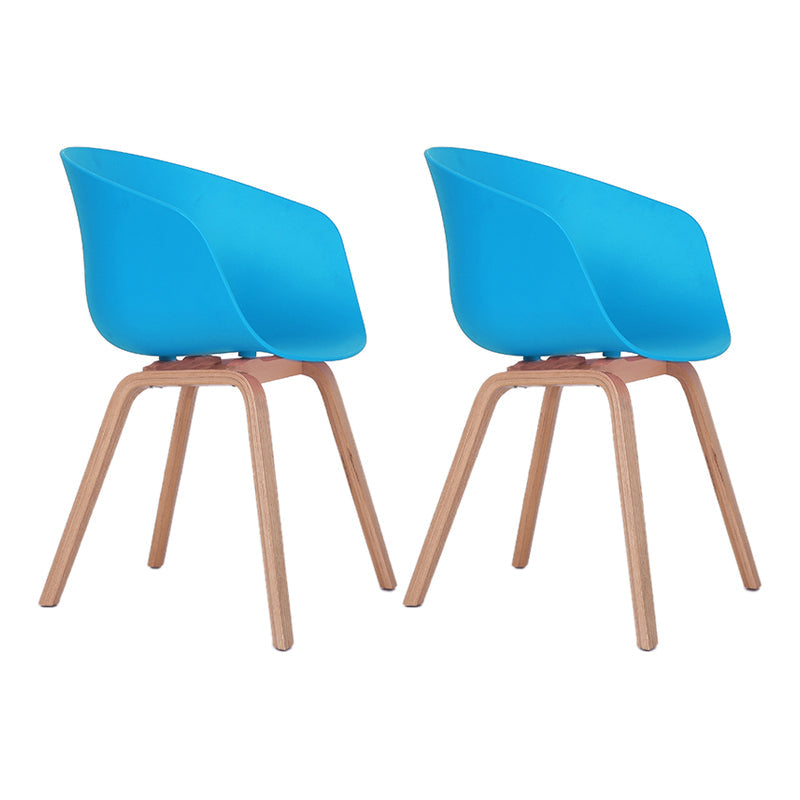 Glam Simple Design Plastic Dining Armless Chair Solid Back Dining Side Chairs Blue Set of 2 Clearhalo ' kitchen&dining_furn' 'Dining Chairs' 'Dining Tables & Seating' 'dining_chair' 'Furniture' 'furniture_dining_chair' 'Kitchen & Dining Furniture' 'kitchen' 3702344