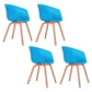 Glam Simple Design Plastic Dining Armless Chair Solid Back Dining Side Chairs Blue Set of 4 Clearhalo ' kitchen&dining_furn' 'Dining Chairs' 'Dining Tables & Seating' 'dining_chair' 'Furniture' 'furniture_dining_chair' 'Kitchen & Dining Furniture' 'kitchen' 3702346