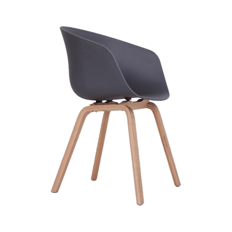 Glam Simple Design Plastic Dining Armless Chair Solid Back Dining Side Chairs Grey 1 Piece Clearhalo ' kitchen&dining_furn' 'Dining Chairs' 'Dining Tables & Seating' 'dining_chair' 'Furniture' 'furniture_dining_chair' 'Kitchen & Dining Furniture' 'kitchen' 3702350