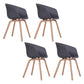 Glam Simple Design Plastic Dining Armless Chair Solid Back Dining Side Chairs Grey Set of 4 Clearhalo ' kitchen&dining_furn' 'Dining Chairs' 'Dining Tables & Seating' 'dining_chair' 'Furniture' 'furniture_dining_chair' 'Kitchen & Dining Furniture' 'kitchen' 3702352