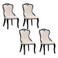 Scandinavian Style Upholstered Armless Side Chair Solid Back Dining Chairs for Home Use White 4 Piece Set Clearhalo ' kitchen&dining_furn' 'Dining Chairs' 'Dining Tables & Seating' 'dining_chair' 'furn' 'furn_dining_chair' 'Furniture' 'furniture_dining_chair' 'Kitchen & Dining Furniture' 'kitchen' 3702358