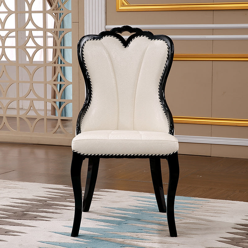 Scandinavian Style Upholstered Armless Side Chair Solid Back Dining Chairs for Home Use Clearhalo ' kitchen&dining_furn' 'Dining Chairs' 'Dining Tables & Seating' 'dining_chair' 'furn' 'furn_dining_chair' 'Furniture' 'furniture_dining_chair' 'Kitchen & Dining Furniture' 'kitchen' 3702359
