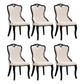 Scandinavian Style Upholstered Armless Side Chair Solid Back Dining Chairs for Home Use White 6 Piece Set Clearhalo ' kitchen&dining_furn' 'Dining Chairs' 'Dining Tables & Seating' 'dining_chair' 'furn' 'furn_dining_chair' 'Furniture' 'furniture_dining_chair' 'Kitchen & Dining Furniture' 'kitchen' 3702360
