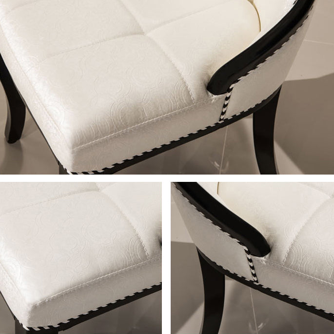 Scandinavian Style Upholstered Armless Side Chair Solid Back Dining Chairs for Home Use Clearhalo ' kitchen&dining_furn' 'Dining Chairs' 'Dining Tables & Seating' 'dining_chair' 'furn' 'furn_dining_chair' 'Furniture' 'furniture_dining_chair' 'Kitchen & Dining Furniture' 'kitchen' 3702368