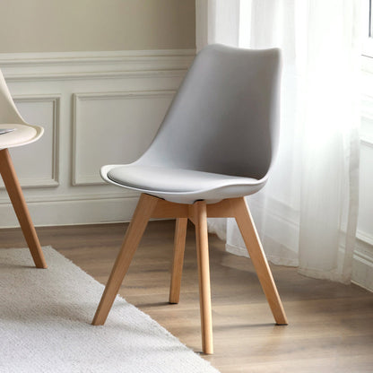 Glam Style Upholstered Armless Dining Chairs with Wooden Legs Side Chairs for Home Use Grey 1 Piece Clearhalo ' kitchen&dining_furn' 'Dining Chairs' 'Dining Tables & Seating' 'dining_chair' 'Furniture' 'furniture_dining_chair' 'Kitchen & Dining Furniture' 'kitchen' 3702378