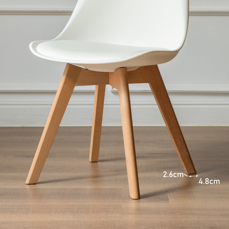 Glam Style Upholstered Armless Dining Chairs with Wooden Legs Side Chairs for Home Use Clearhalo ' kitchen&dining_furn' 'Dining Chairs' 'Dining Tables & Seating' 'dining_chair' 'Furniture' 'furniture_dining_chair' 'Kitchen & Dining Furniture' 'kitchen' 3702379