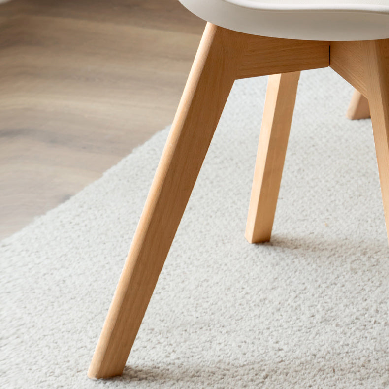 Glam Style Upholstered Armless Dining Chairs with Wooden Legs Side Chairs for Home Use Clearhalo ' kitchen&dining_furn' 'Dining Chairs' 'Dining Tables & Seating' 'dining_chair' 'Furniture' 'furniture_dining_chair' 'Kitchen & Dining Furniture' 'kitchen' 3702384