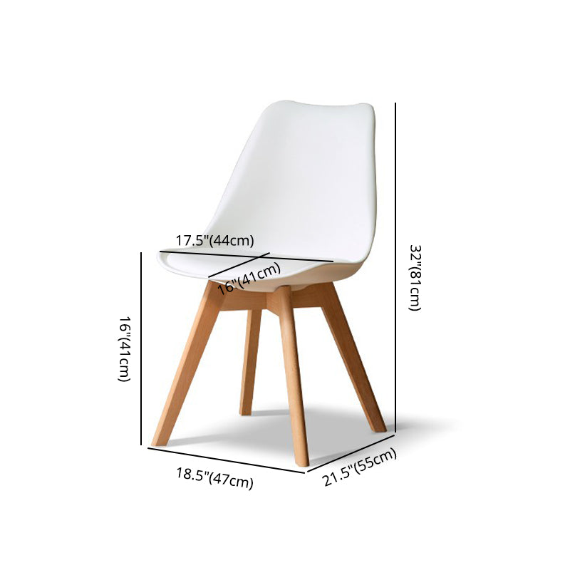 Glam Style Upholstered Armless Dining Chairs with Wooden Legs Side Chairs for Home Use Clearhalo ' kitchen&dining_furn' 'Dining Chairs' 'Dining Tables & Seating' 'dining_chair' 'Furniture' 'furniture_dining_chair' 'Kitchen & Dining Furniture' 'kitchen' 3702387